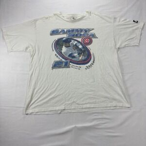 Starter Sammy Sosa Chicago Cubs MLB Graphic T-Shirt Vintage XL White 90s